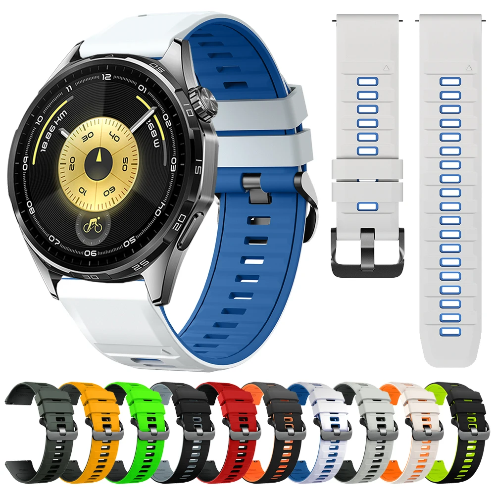 22mm Sport Watchband For Huawei Watch GT 6 Pro 46mm/GT5 GT4 GT3 GT2/Watch 5 4 3/Ultimate Replacement Silicone Strap Bracelet