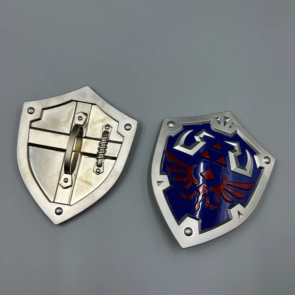 12cm Hylian Full Metal Shield Link LOZ Breath of the Wild periféricos de juego lágrimas del Reino decoración de escritorio manualidades Juguetes