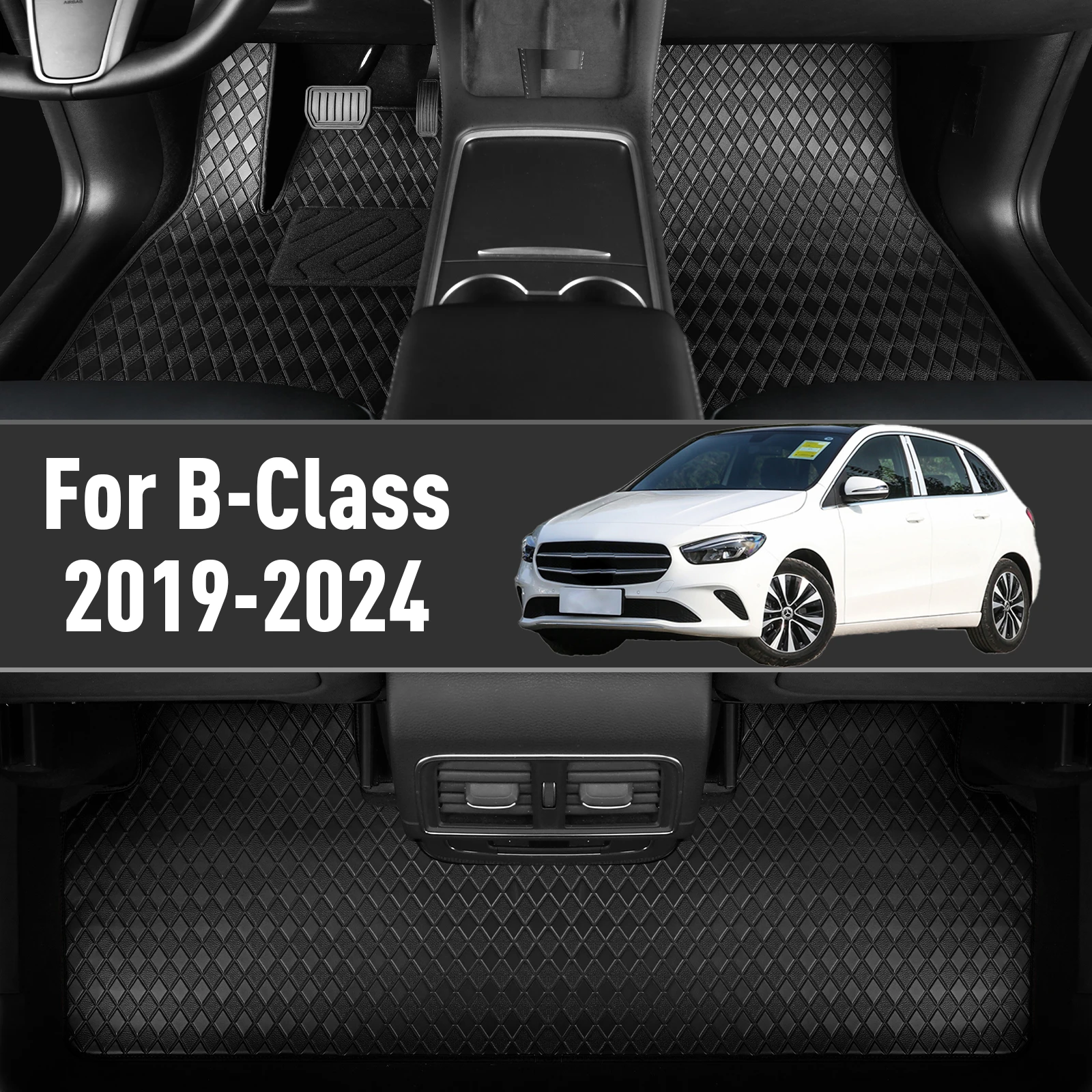 

Автомобильные коврики на заказ для Mercedes-Benz B-Class 2019-2024, водонепроницаемые, нескользящие, защитные аксессуары и запчасти