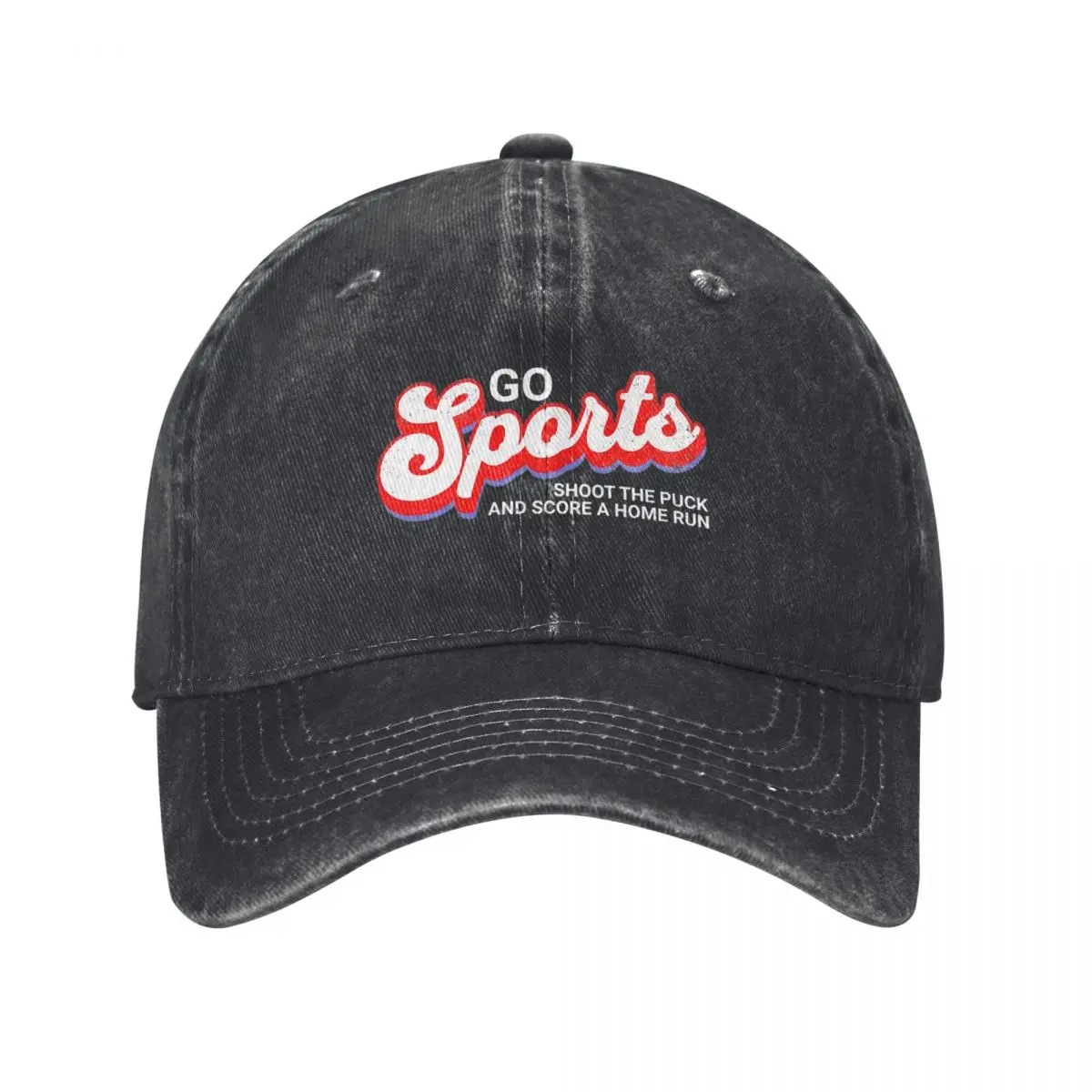 Go Sports Yay Sports Go Sports Team Baseball Cap Retro Distressed Washed Headwear for Men Women Outdoor Summer Adjustable Fit