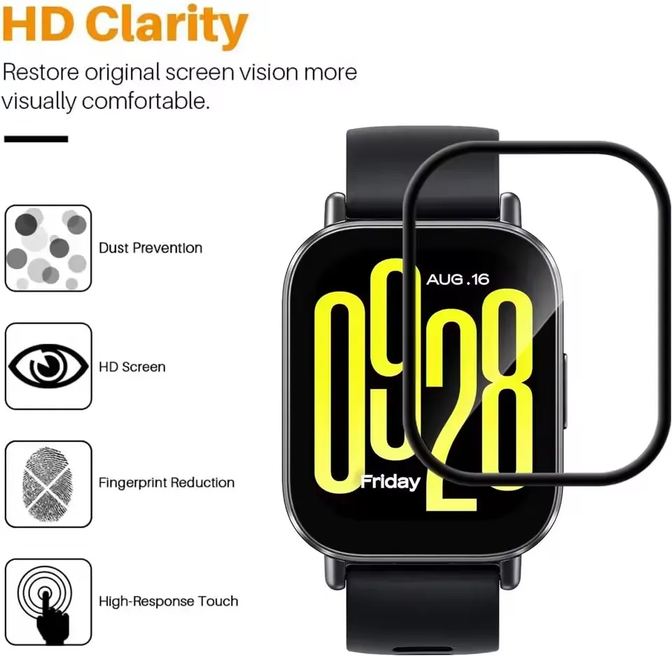 Redmi Watch 5 Active /Lite 보호 필름 용 3PCS 화면 보호 필름 Anti-Scratch Clear HD 프리미엄 필름