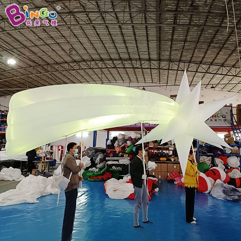 Customized 3x2 Meters Inflatable Meteor Walking Inflatable Star Balloon With 16 Colors Changing For Event/Parade Decoration