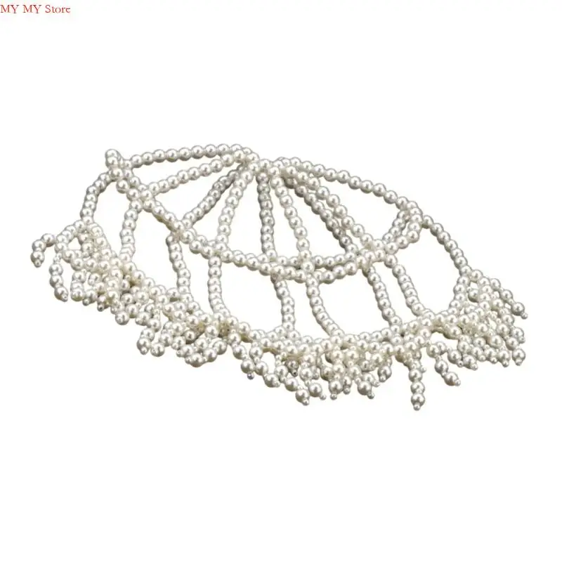 N1HE Sophisticated Pearls Bridal Hat Romantics Celebration Headpiece Elegant Headwear for Dance Parties and Celebration Event