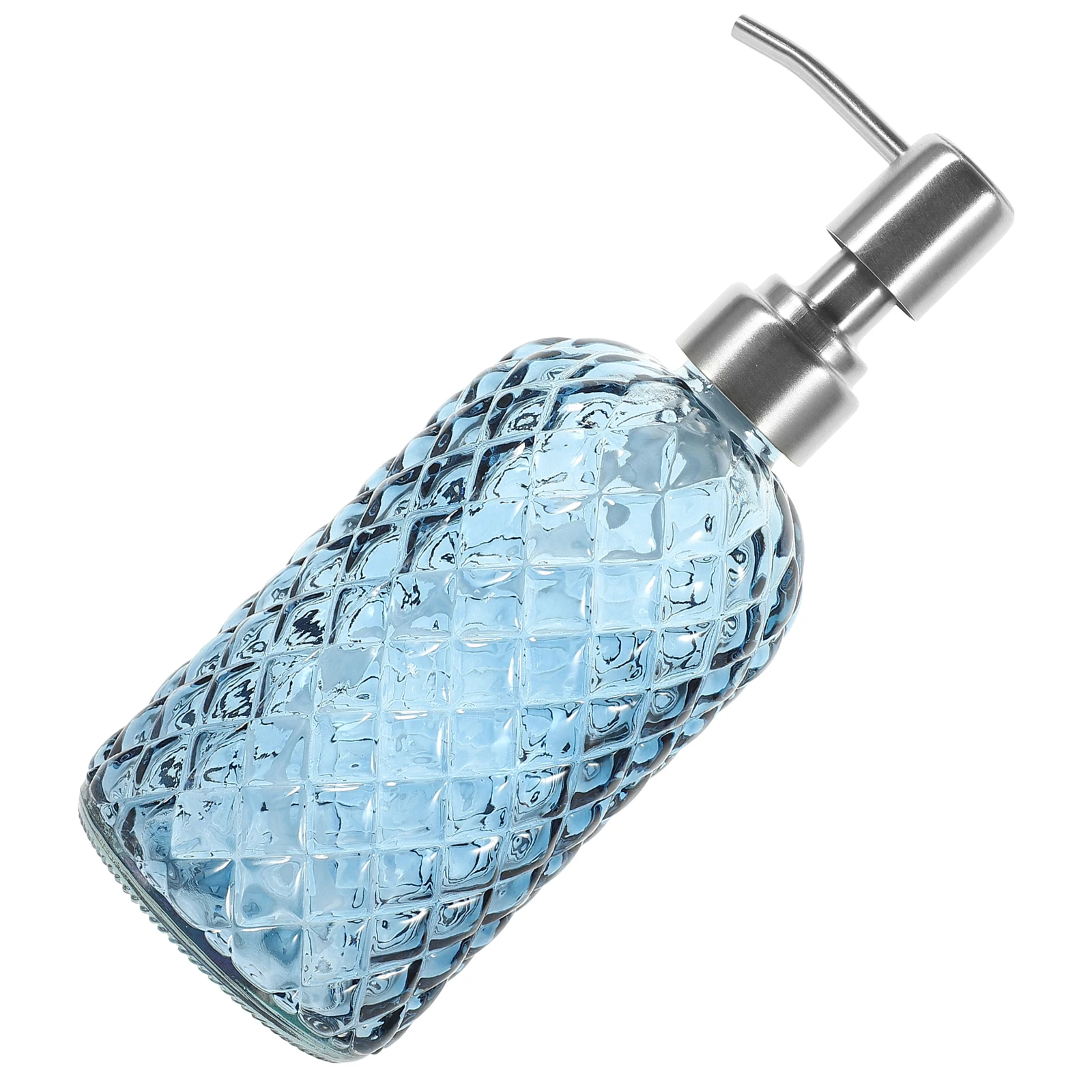 

350ml Glass Soap Dispenser Lotion Bottle Refillable Leak Proof Pump Head for Hand Soap Shampoo Bathroom