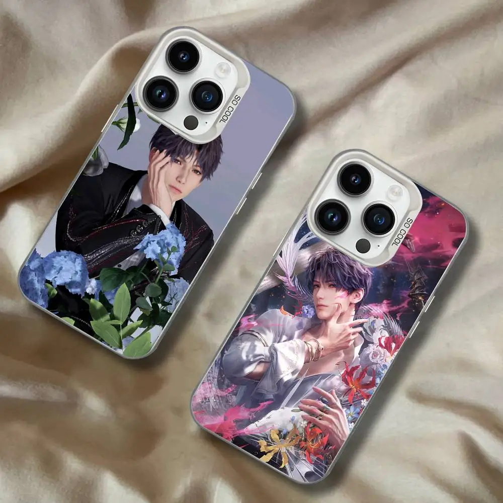 

Love and Deepspace Stickers Phone Case For iPhone 17,16,15,14,13,12,11Pro,XS,Max,Plus,Mini,SE White Candy Matte Shockproof Cover