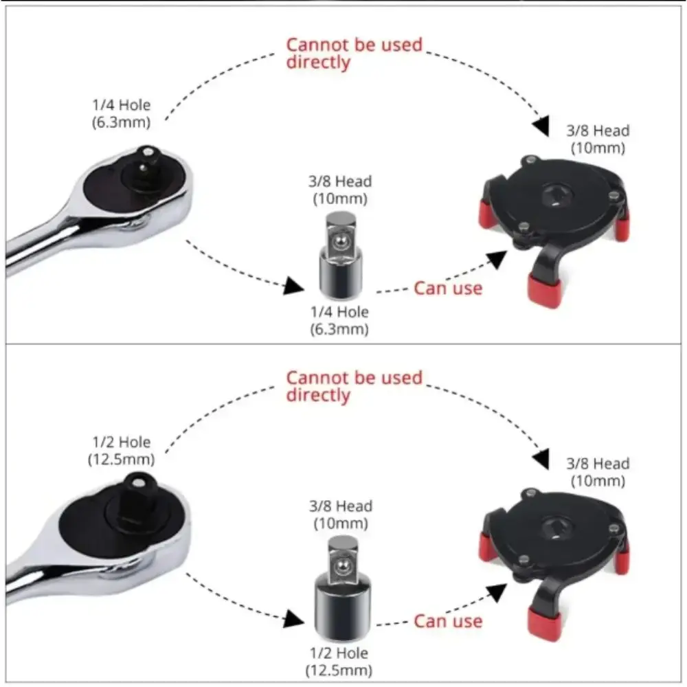 عالية القوة الصلب فلتر زيت أداة إزالة الصواميل تصميم عالمي 60-100 مللي متر المدى 3 الفك أداة واجهة خاصة قابل للتعديل الفك #1
