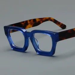 Handmade Vintage Acetate Glasses Frame For Men Retro Eyeglasses Frame Women Luxury Brand Eyewear Myopia Presbyopia Prescription