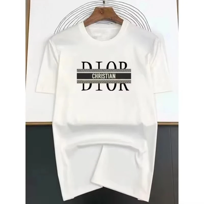 2026 New Trendy Brand Short-sleeved T-shirt Men's and Women's Summer Round Neck Printed Cotton Half-sleeved T-shirt Casual