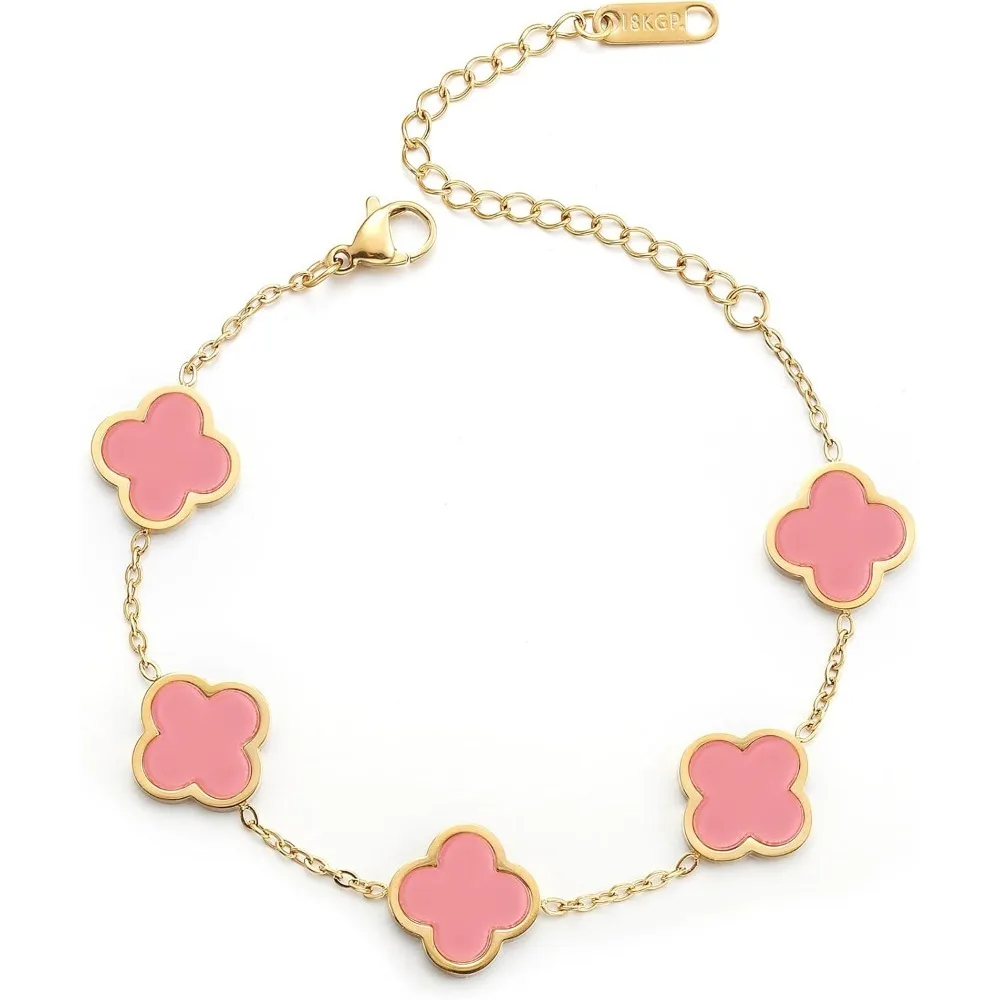 

Ladies' Lucky Bracelet Four Leaf Chain Bracelet