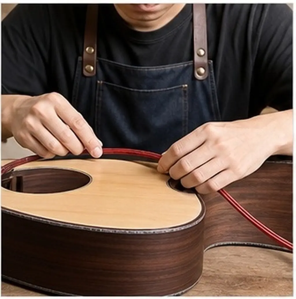 2Pcs Premium Guitar Binding Purfling Strips Celluloid ABS Strong Long-Lasting Surface Smooth for DIY Repair Luthier Guitar
