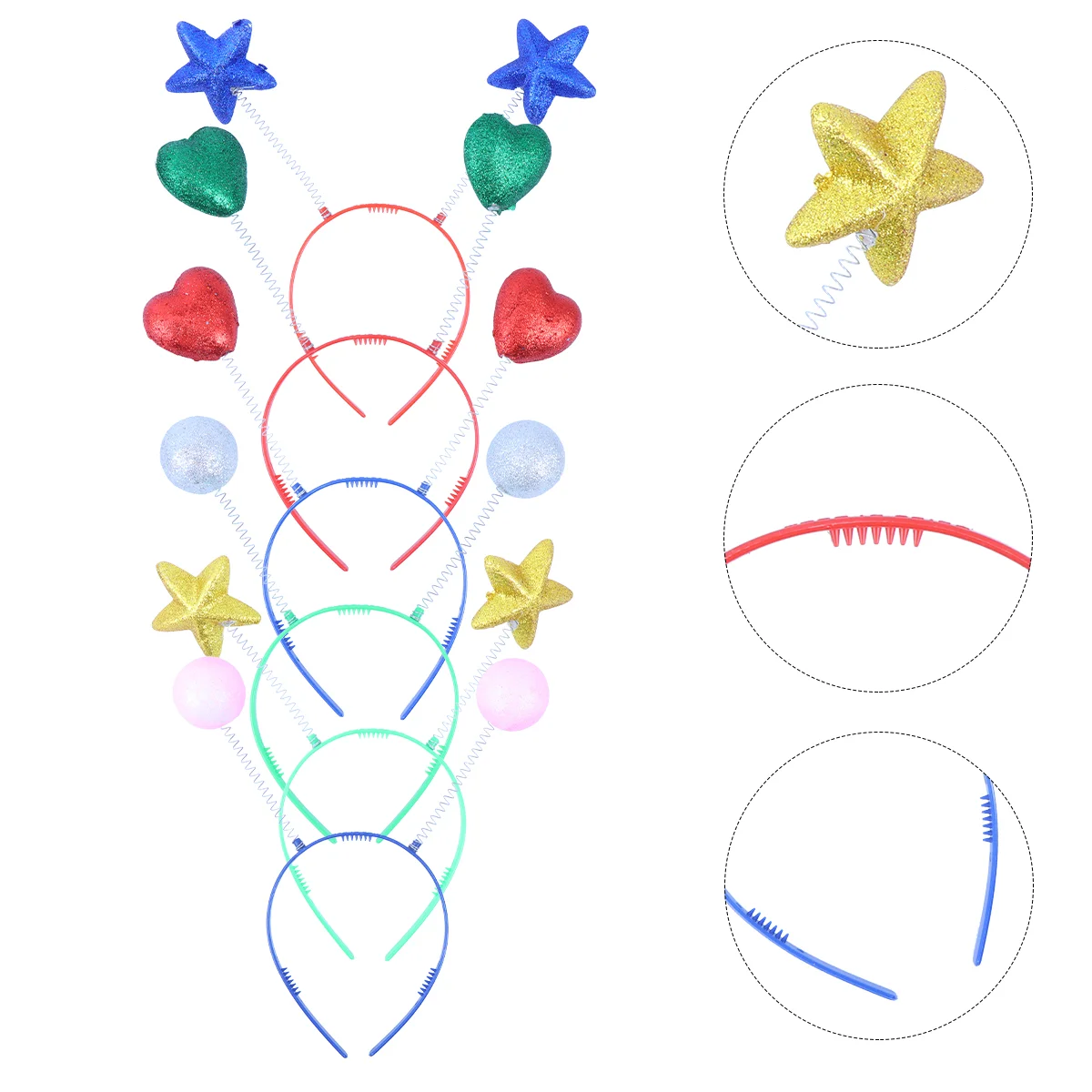 

Halloween Glitter Headband Foam Hair Bands Ball Hoop Child Valentines Day Boppers