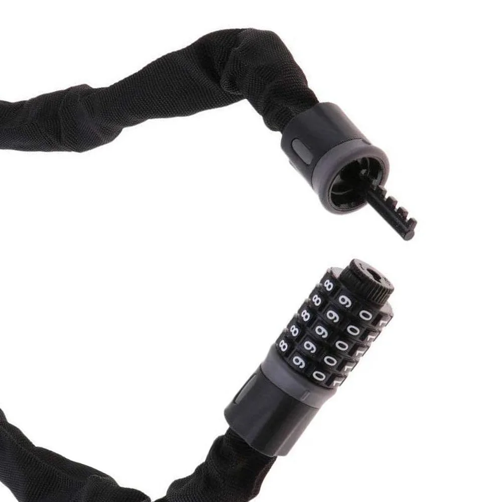 Universal 5-Digit Combination Bike Chain Lock Motorcycle Chain Lock Vehicle Security Lock - view 4