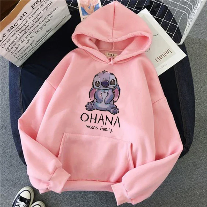 Streetwear Harajuku Funny Y2k Christmas Sweatshirt Lilo Stitch Disney Cartoon Hoodies Women Cute Stitch Anime Manga Hoody Female