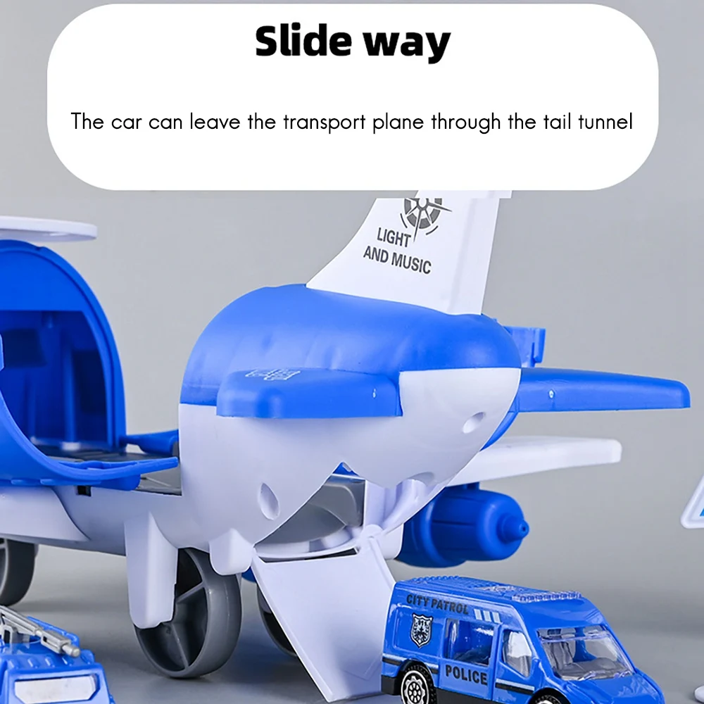 Inertia Airplane Toys for Children Large Storage Transport Aircraft with Alloy Truck Vehicle Kids Airliner Car Toy B