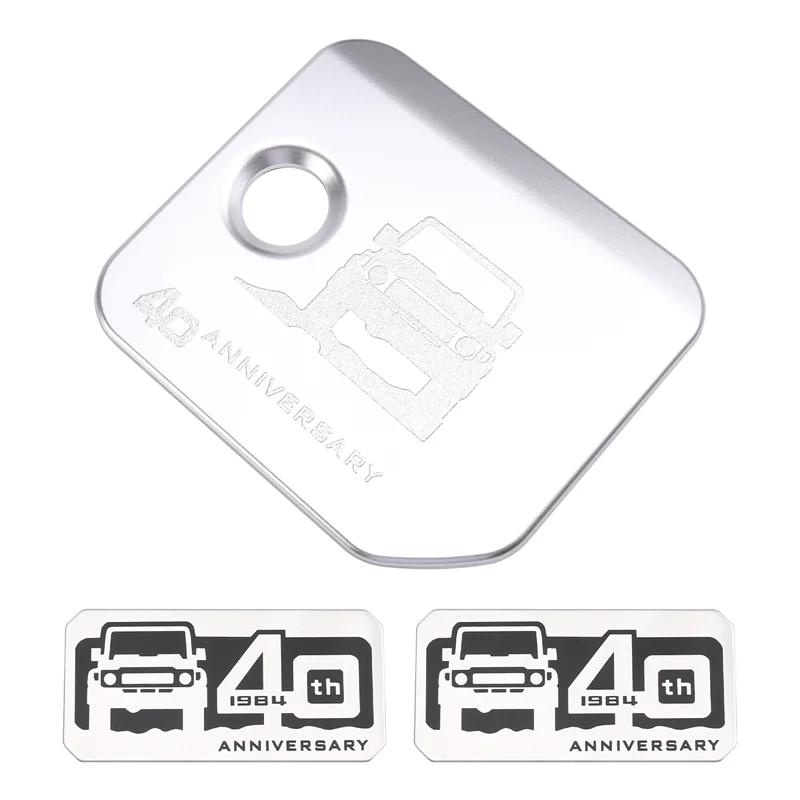 

40Th Anniversary Emblem Sticker Fuel Tank Cover Set For Toyota Land Cruiser 70 Series LC76 LC79 LC78 LC75 Accessories