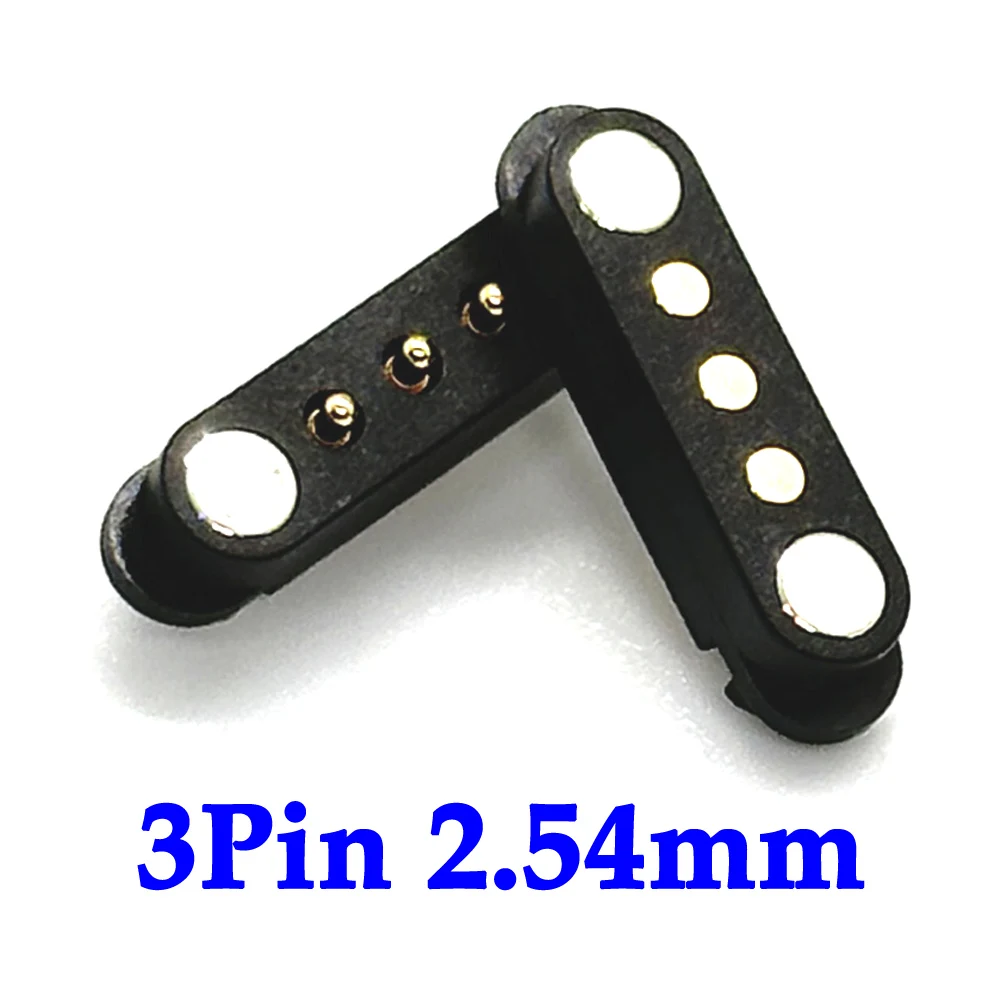 1sets 2A 3Pin Waterproof DC Magnetic Pogo Pin Connector Male Female Spacing 2.54mm Spring Loaded DC Power Socket