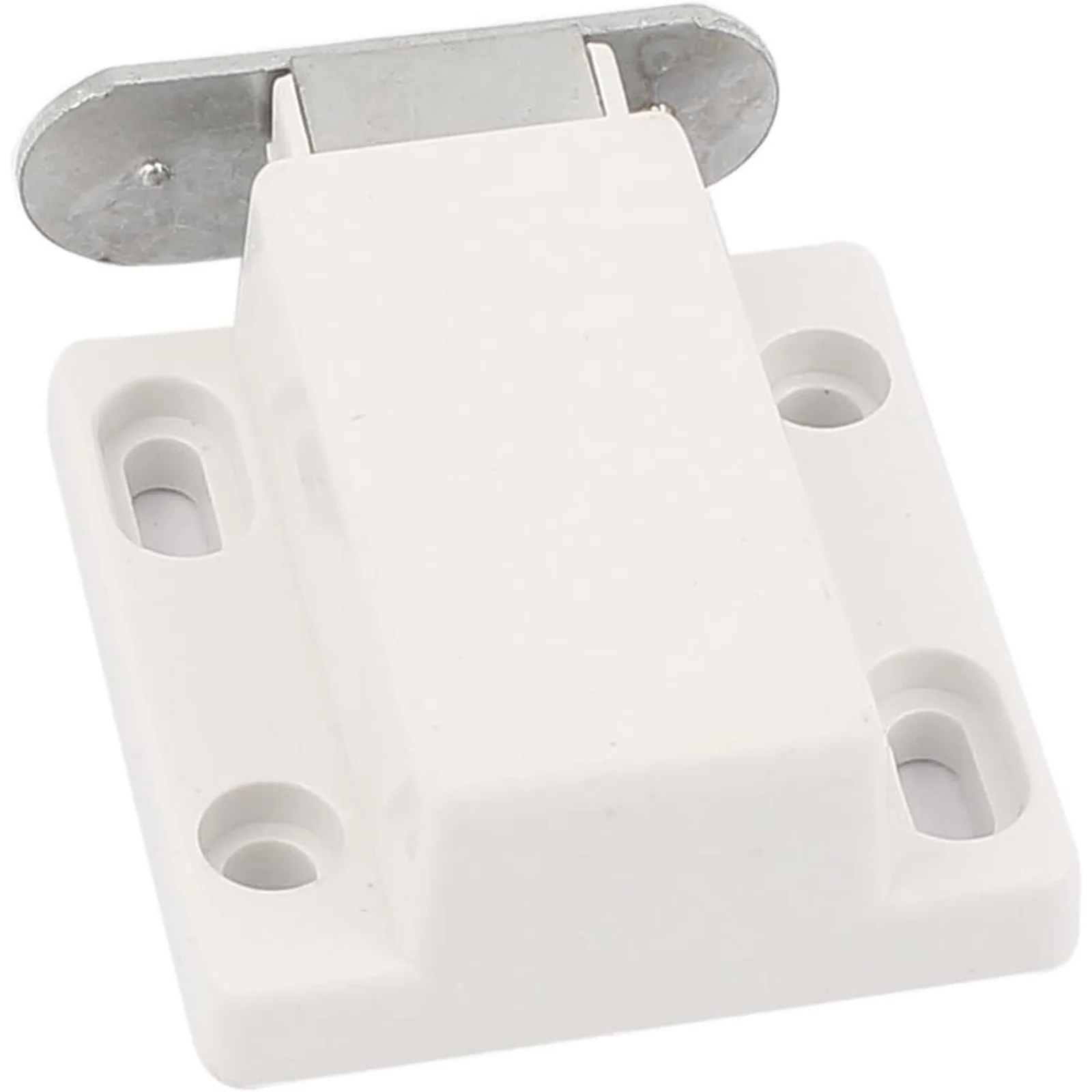 Push-To-Open Magnetic Cabinet Latch, Spring-Activated Invisible Door Catch, Handle-Free Touch Release (Single/Double Collision)