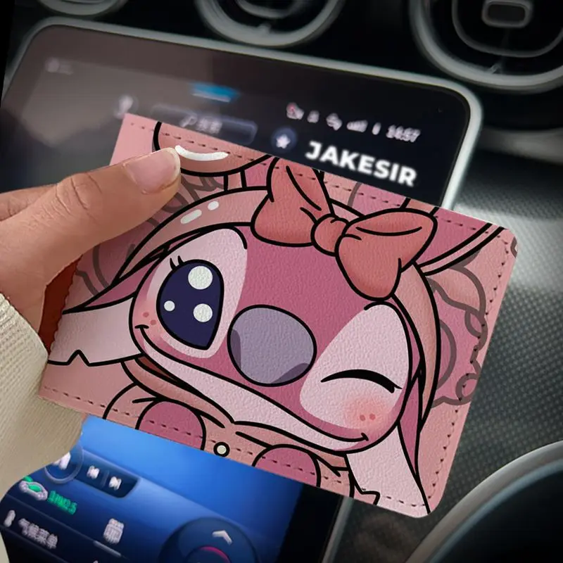 Stitch Driver's License Protection Cover Angel Cartoon Characters Cute Creative ID Card Cover Student ID Card Bag Couple Version
