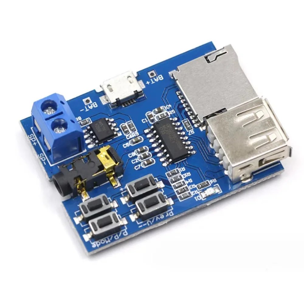 Scheda di decodifica MP3 da 10 pz/lotto Amplificatore incorporato Decodificatore Scheda TF Modulo lettore di decodifica USB