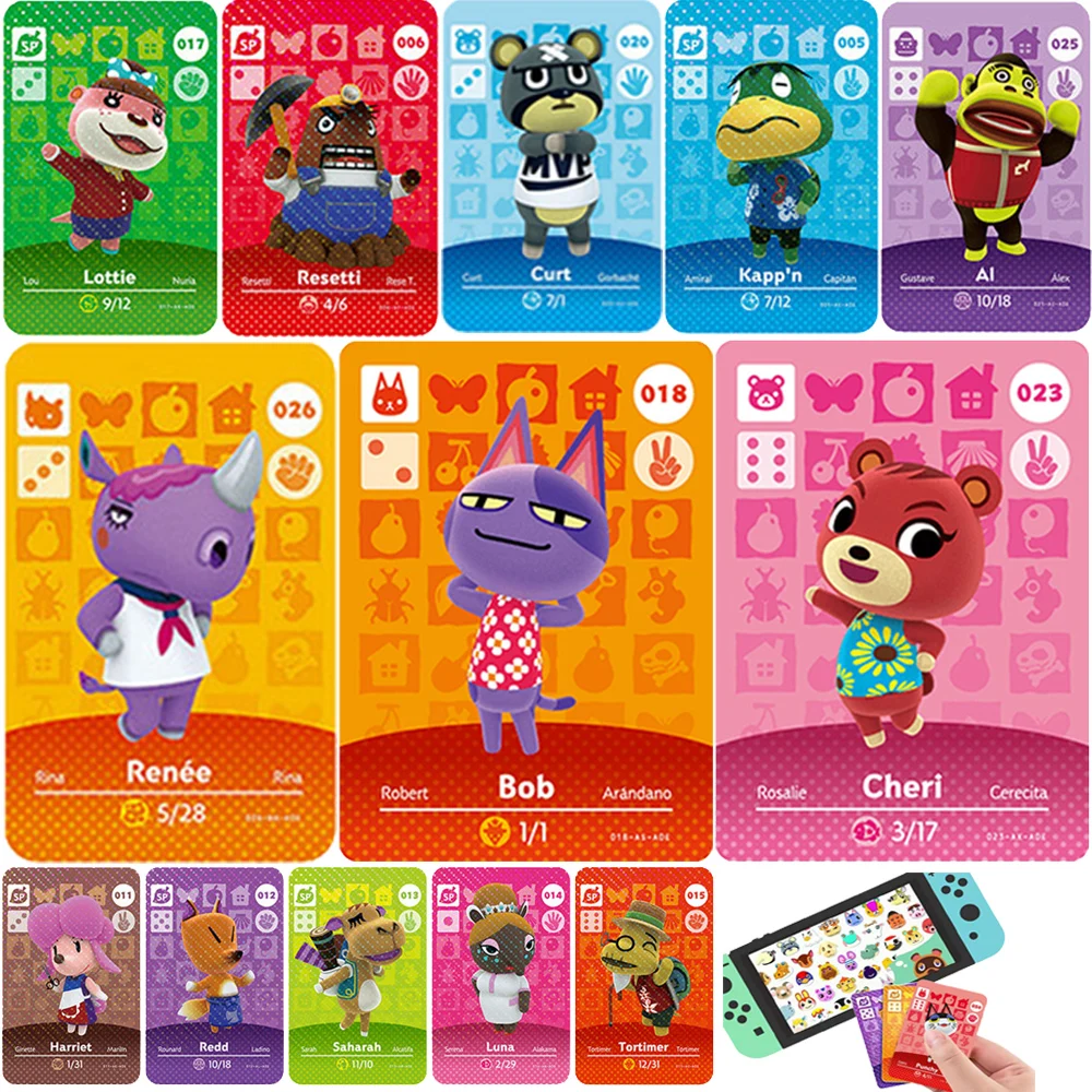 Karta Animal Crossing New Horizons do gier NS Amllbo Switch/Lite Card NFC Karty powitalne Seria 1 (001 do 037)