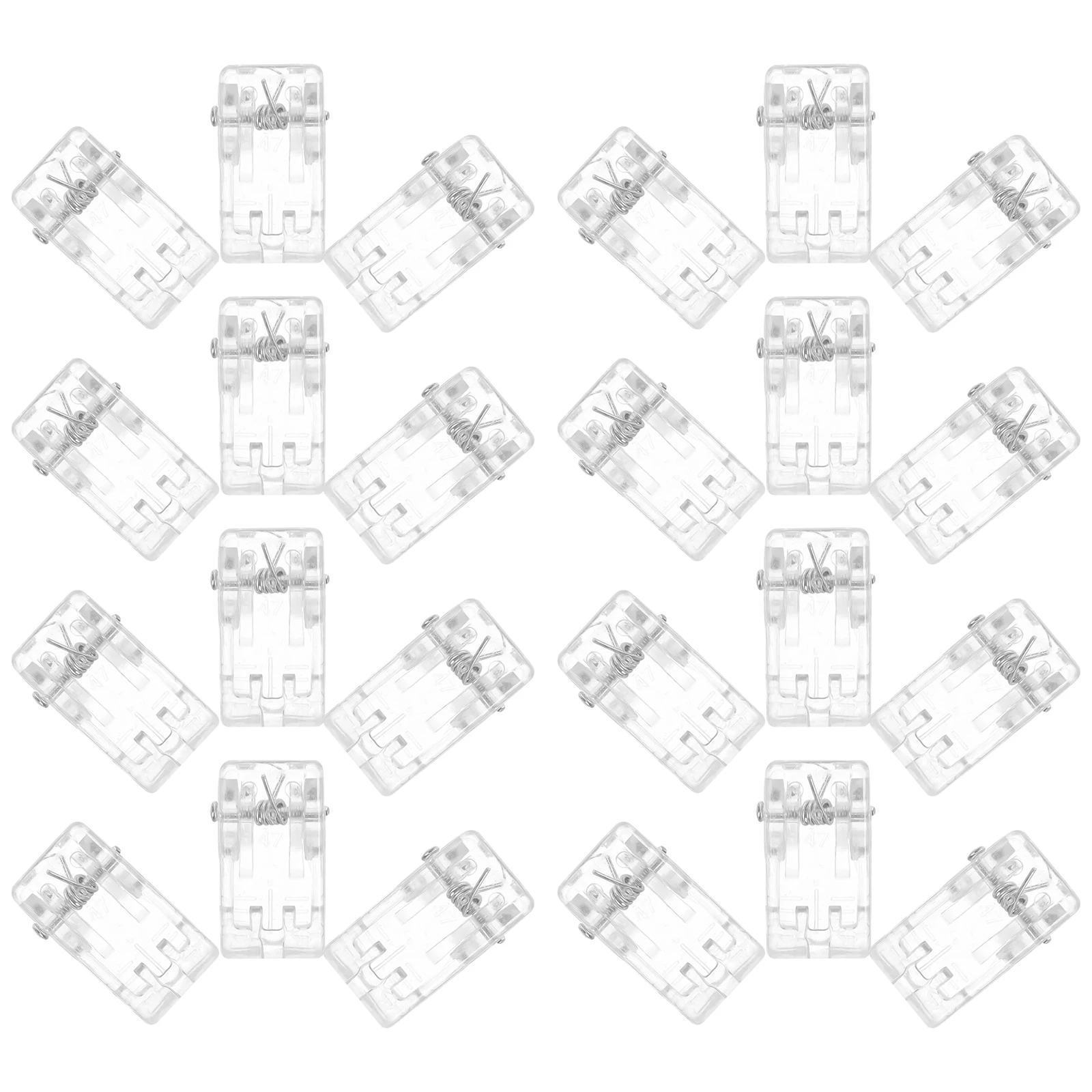 

60 Pcs Hanging Transparent ID Holder Wall Clips Folder Craft Clear Small Student