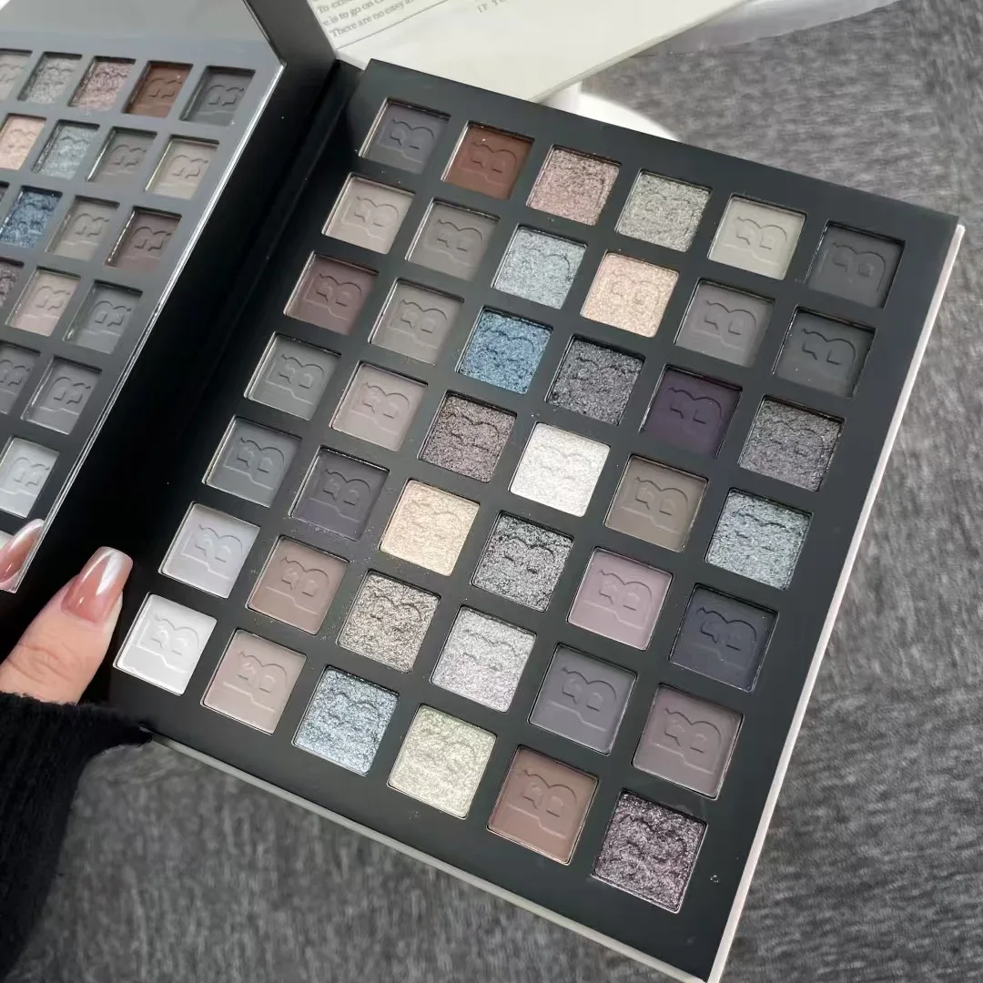 42 Colors Smoky Eyeshadow Palette,Matte Shimmer Glitter Dark Neutral Tones Eye Shadow, Gothic Punk Makeup for Club Party Cosplay