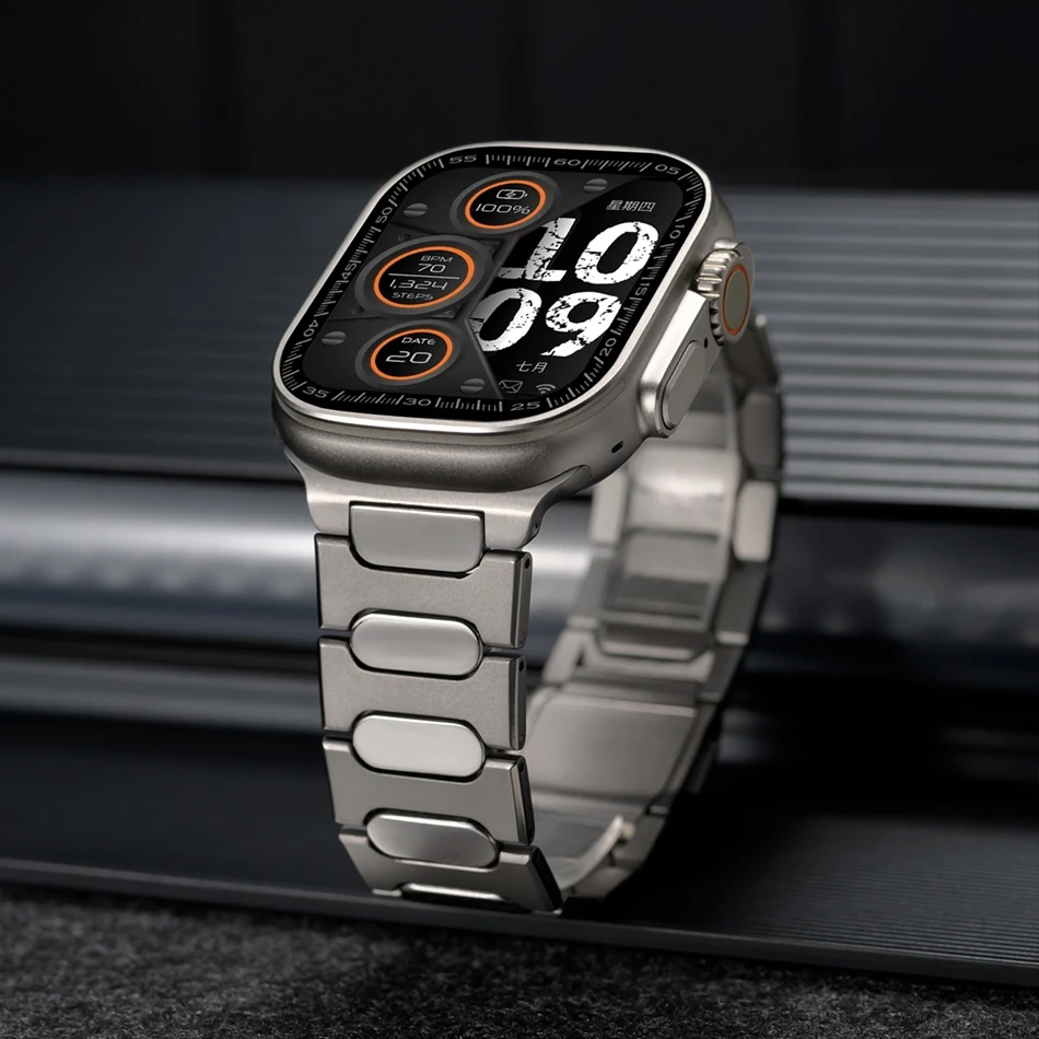 Titan-Uhrenarmband für Apple Watch Series 11/10/9/8/7/6/5/SE/Ultra 3 2 mit Magnetverschluss für iWatch 49/46/45/44/42mm – Detail 4