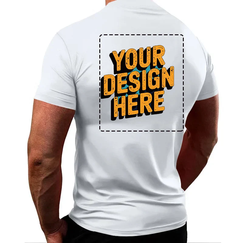الصلبة اللون الرجال الأوروبية الأمريكية جولة الرقبة أعلى الصيف التجفيف السريع تنفس عارضة الرياضة تي شيرت قصير شعار مخصص مجاني
