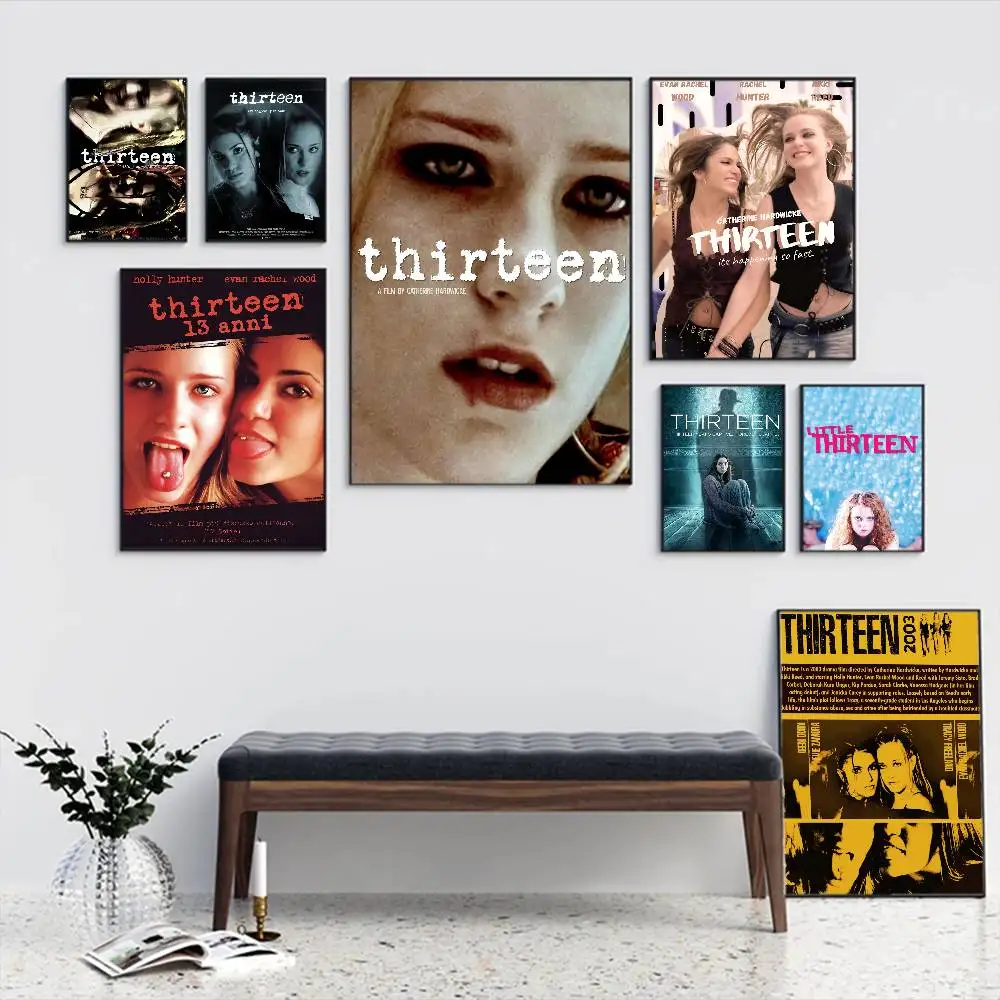 Thirteen Movie Film Self-adhesive Art Poster Fancy Wall Sticker for Living Room Bar Decoration Vintage Decorative Painting