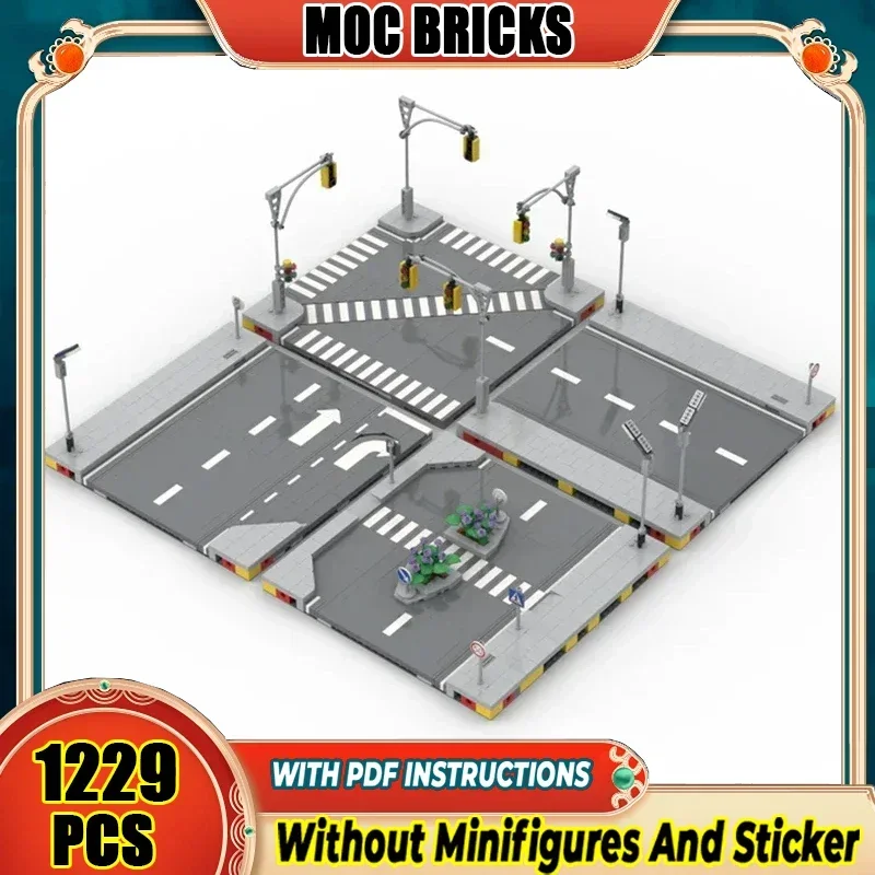 

Модель City Street View Moc Building Bricks Городская дорожная система Технология Модульные блоки Подарки Рождественские игрушки Наборы «сделай сам» Сборка