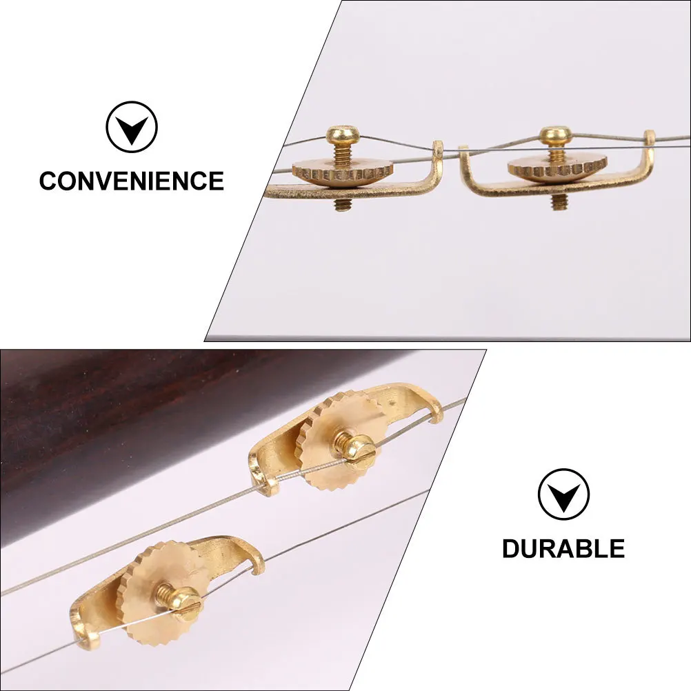 

12Pcs Erhu String Adjusters Copper Fine Tuners Durable Professional Erhu Parts Accurate String Tuning Replacement Tools