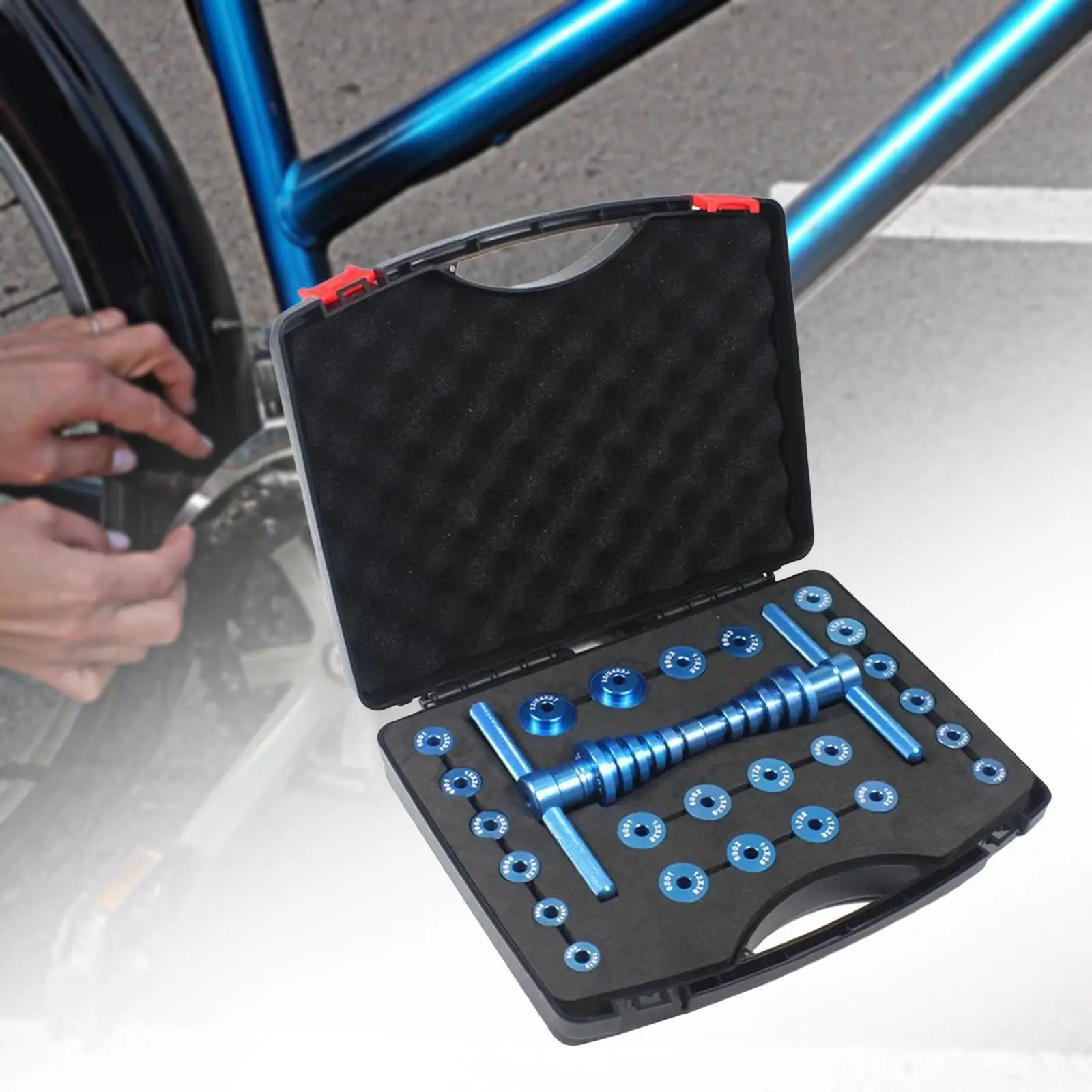 

Bike Bearing Press Set Repair Kit Bearing Hub Assembly Tools Portable Bottom