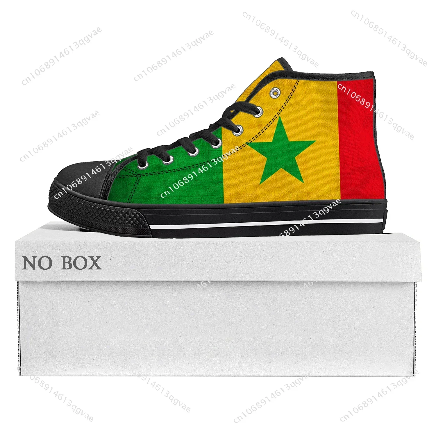 Senegalese Flag High Top High Quality Sneakers Mens Womens Teenager Canvas Sneaker Senegal Casual Couple Shoes Custom Shoe