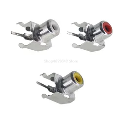 5 teile/los AV-8.4-3 AV-103B RCA Metall Basis Av-103b Rot Weiß Gelb Einzigen Loch Lotus Interface RCA Lotus Buchse