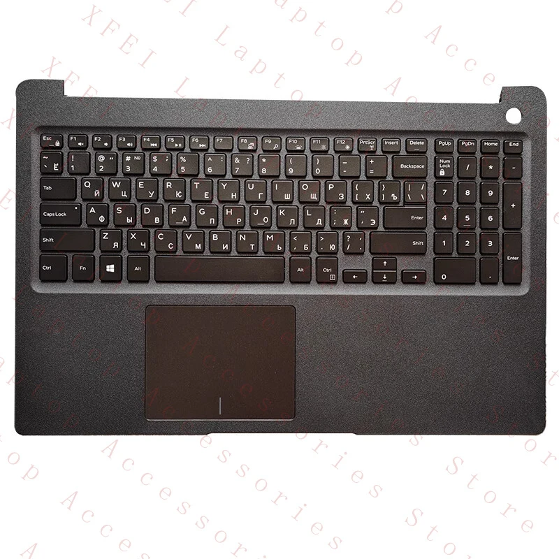 

Подставка для рук D Palmrest RU с клавиатурой и тачпадом с подсветкой для DELL Latitude E3500 3500