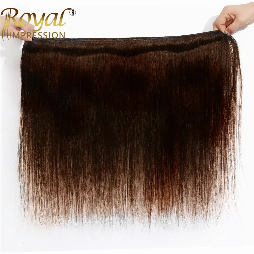 Extensions de Cheveux Humains 100% Naturels pour Femme, Mèches Brésiliennes Lisses, Brun, Remy, 1/2/3 Pièces