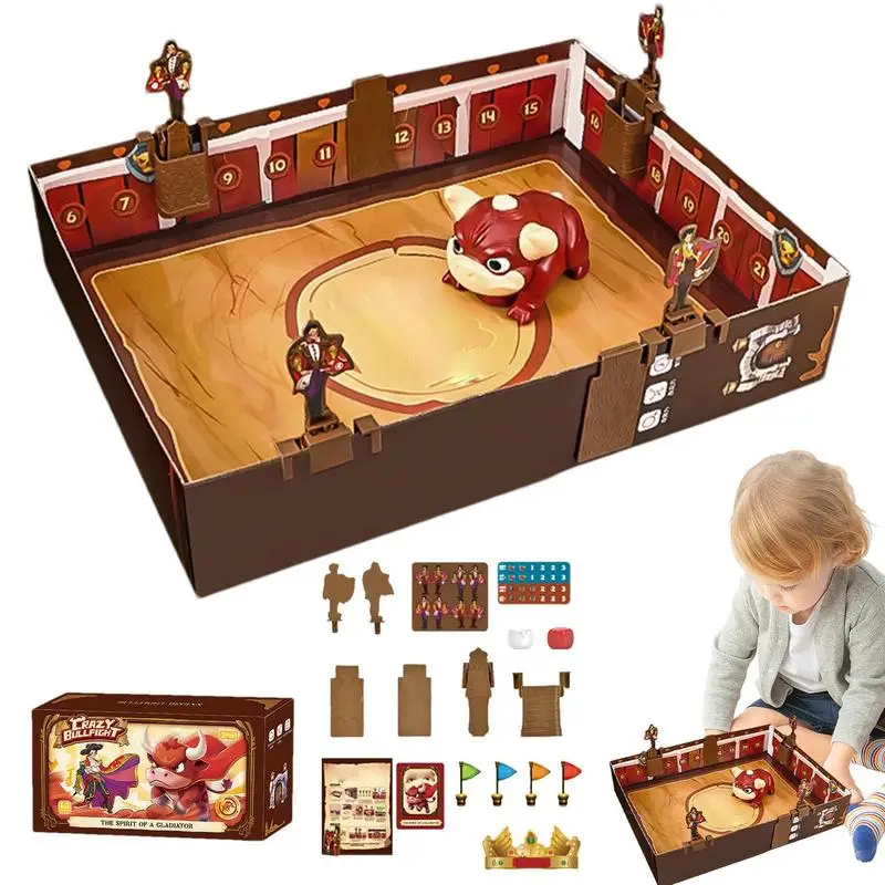 Family Board Games Bull Fighter Family Card Game Adults Board Tabletop Game Learning Educational Toys With Music For 2-4 Players