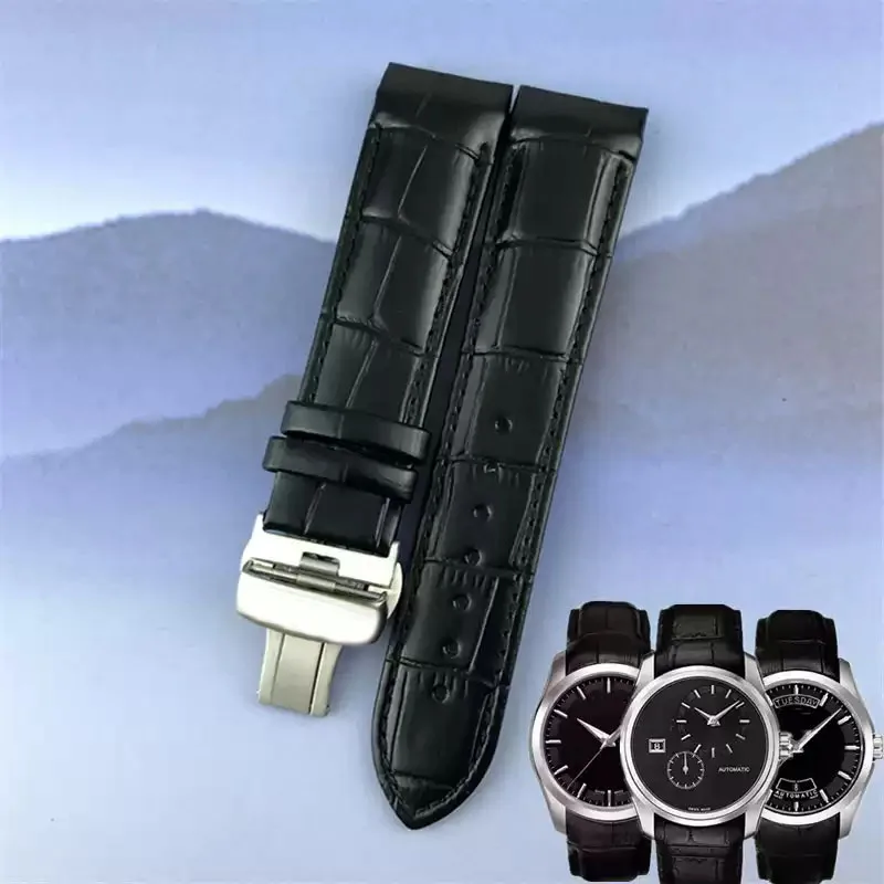 

22mm 24mmGenuine Leather Watch Strap for Tissot 1853 Couturier Men's T035 Watch Band Men's T035410 T035428 T035617 Bracelet