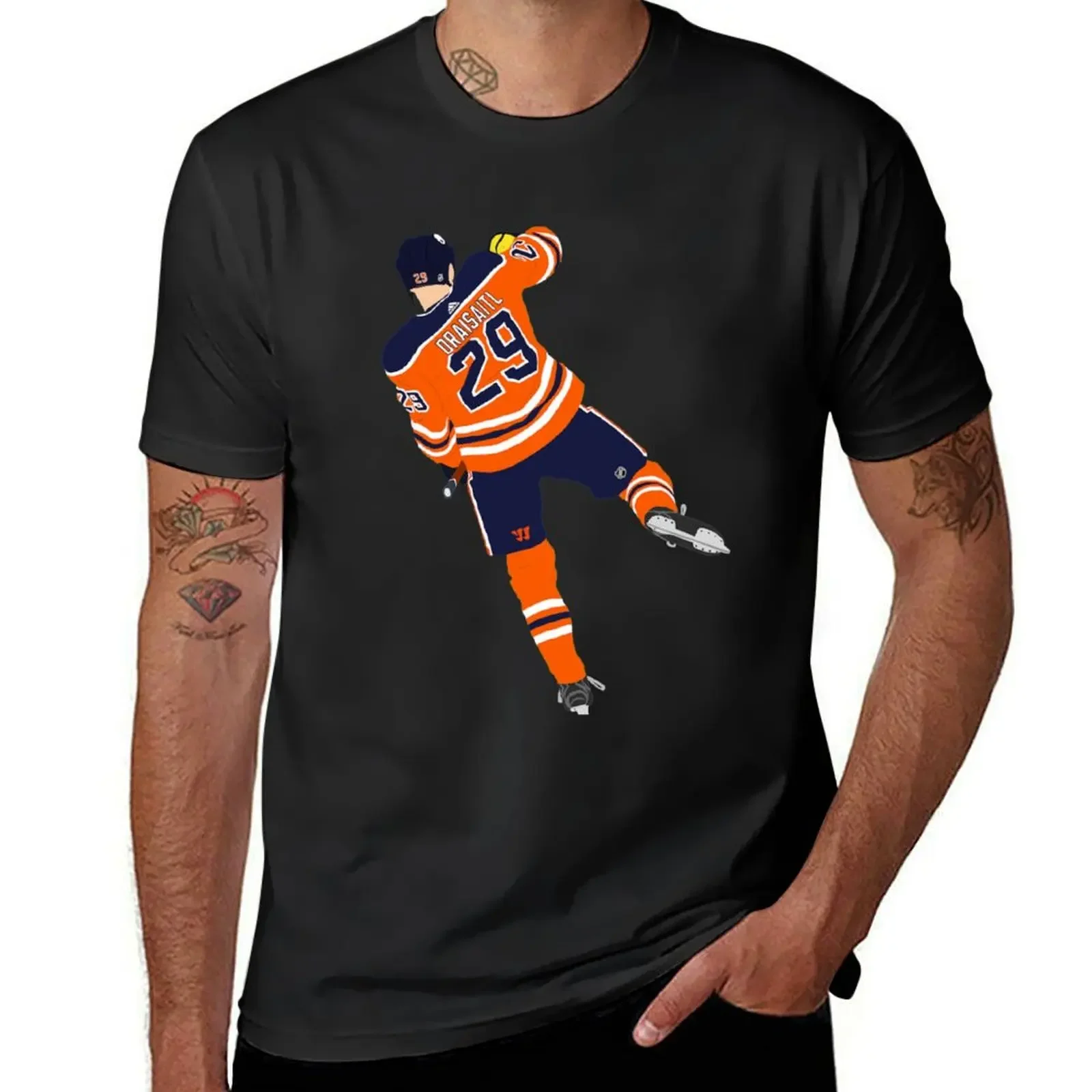 leon draisaitl goal celly digital drawing design T-Shirt Personalized t-shirt shirts graphic anime shirts men