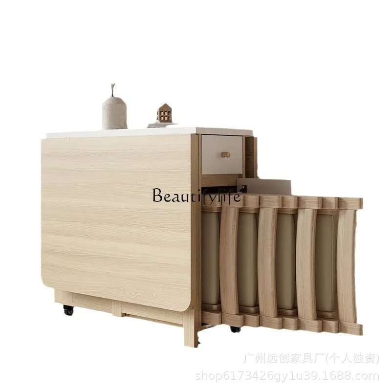 

12Cream Style Folding Table Home Foldable Mobile Multi-Functional Table
