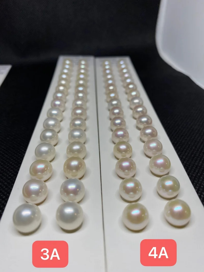 Wholesale Prices 3A 4A Natural Loose Pearl 3-3.5mm 8-8.5mm 10-10.5mm Half Drilled Hole/No Hole Good Natural Freshwater Pearl