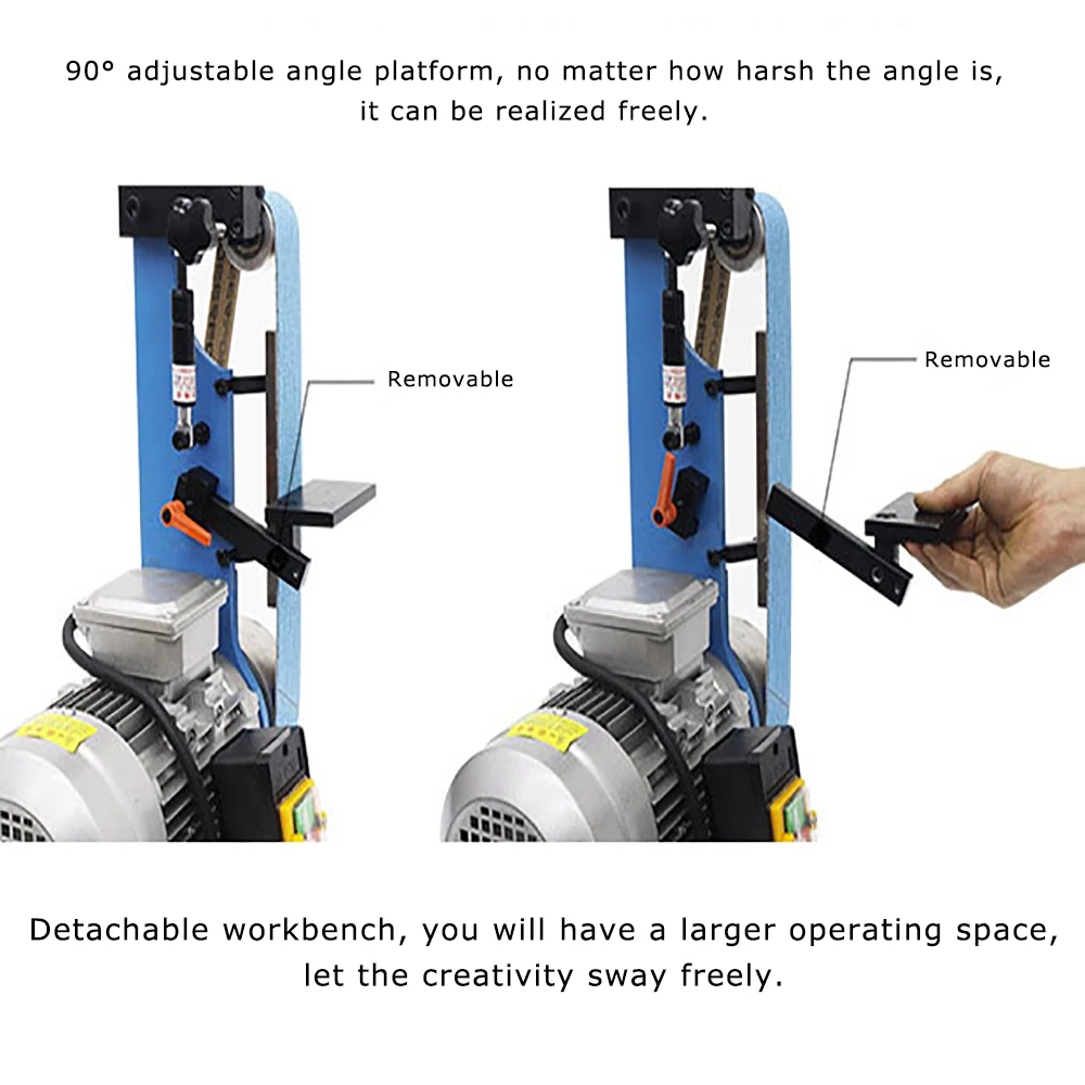 1.5KW 垂直多機能電気ベルトサンダー DIY 研磨研削盤カッターエッジ削りグラインダー