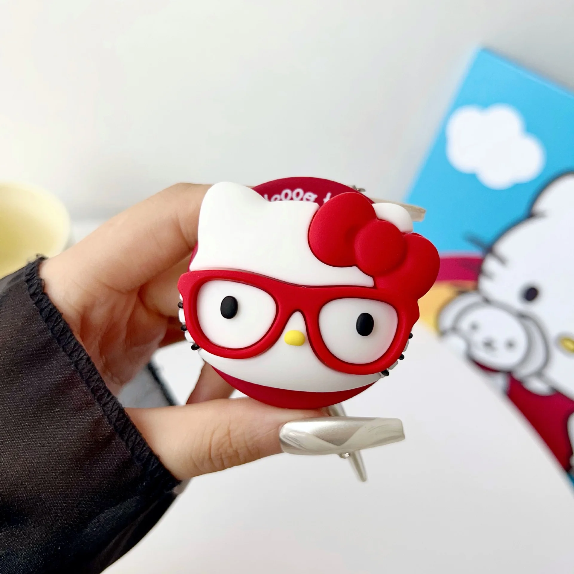 

For Magsafe Magnetic Phone Griptok Grip Tok Stand Cute Sanrio Hello Kitty For iPhone Foldable Wireless Charging Case Holder