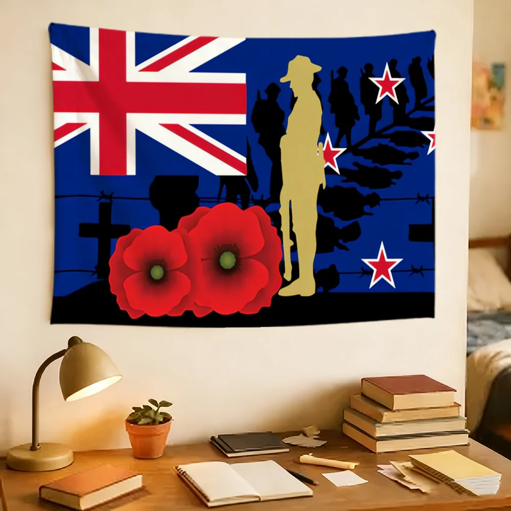 A-Australia Lest We Forget Flag Durable Outdoor Indoor Patio Festive Decoration Classic Design Pole Wall Room Banner