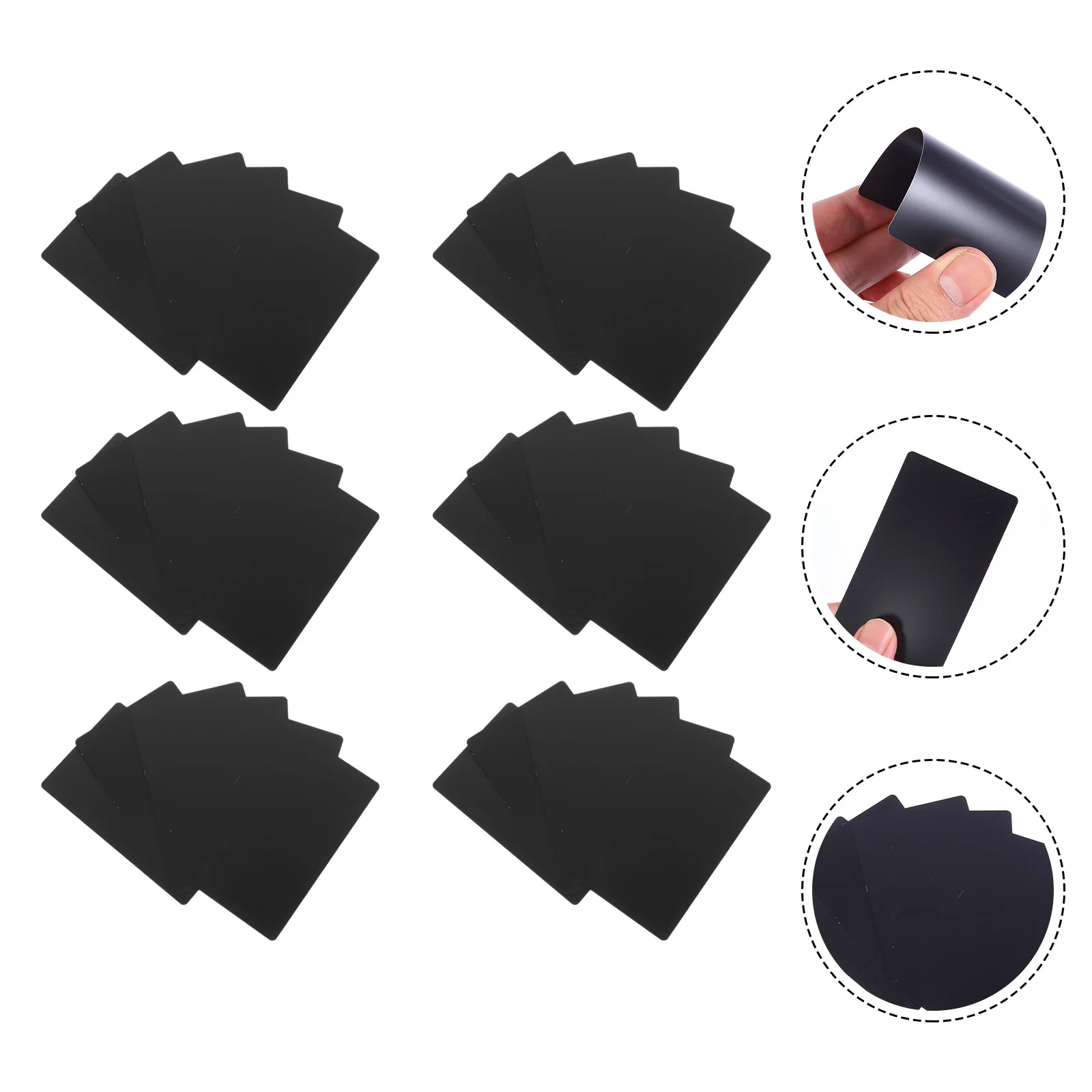 

50Pcs Blank Business Card Aluminium Alloy Not Easy to Bend for Engraved Marking Machine Blank Name Cards