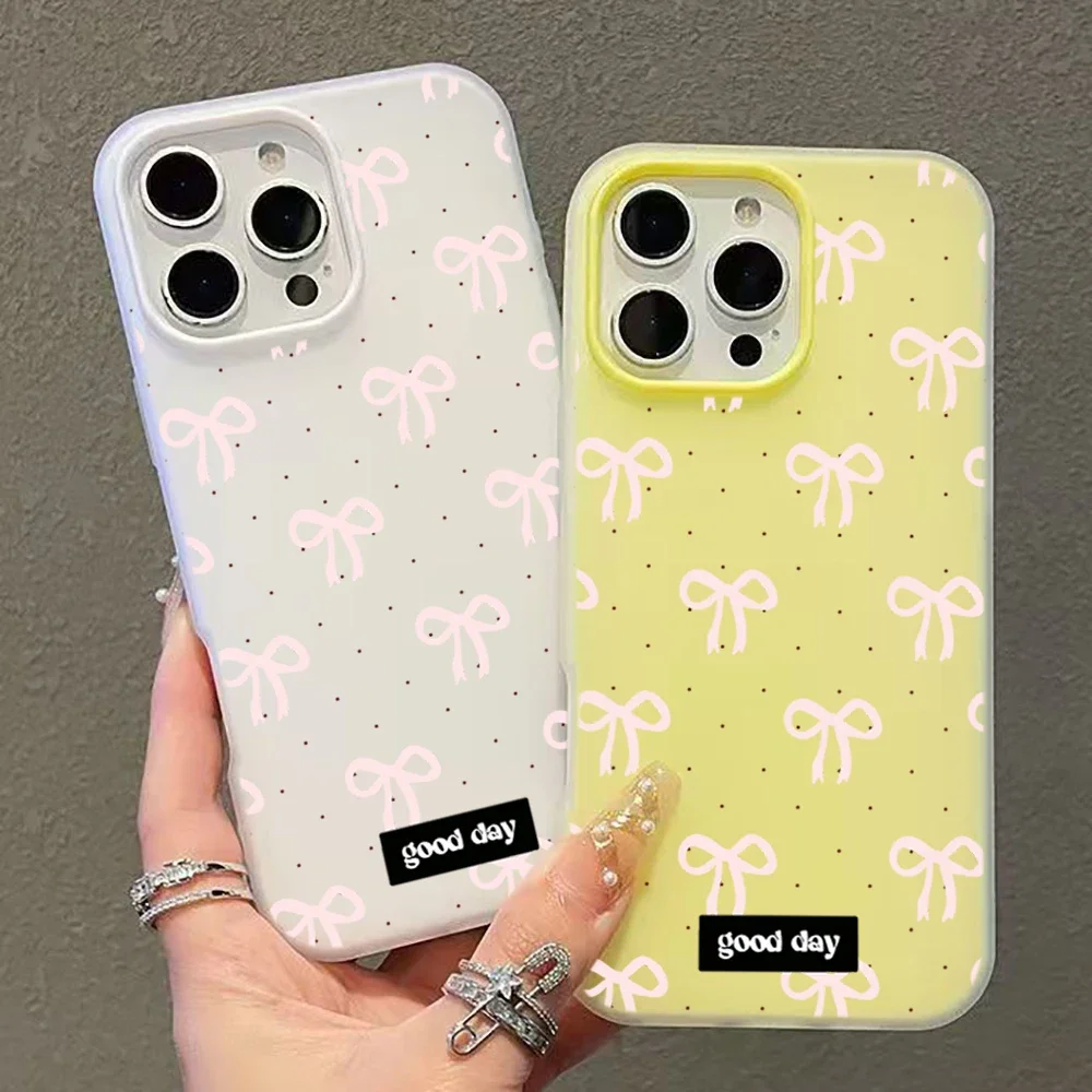 Bowknot Polka Dot Phone Case For Redmi 10 11 12 13 14 4G Xiaomi Redmi Note 10 11 12 13 14 Pro 5G 14C 13C 15C 5G Silicone Cover view 5