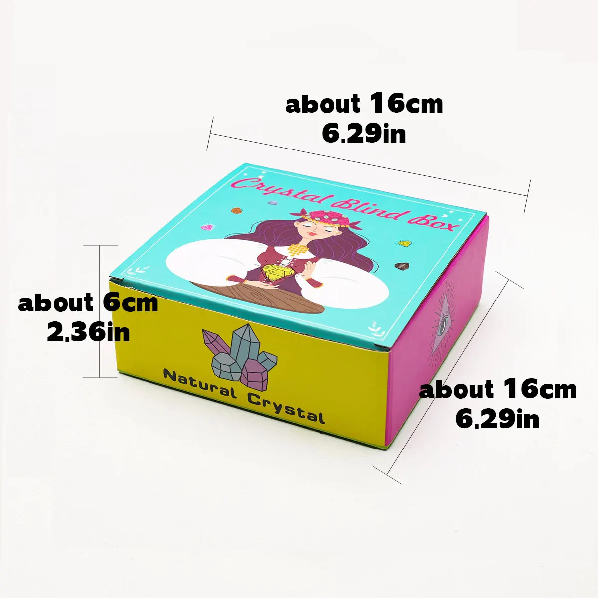 عينة معدنية كريستالية طبيعية ، جمع طاقة الزجاجة ، صندوق أعمى ، تعليم الجغرافيا ، هدية الديكور