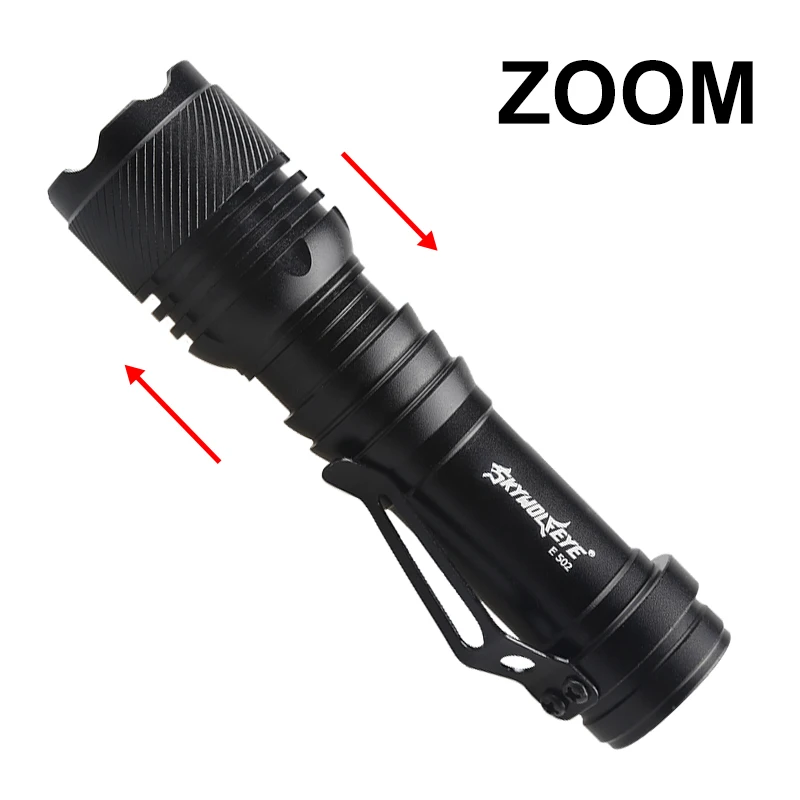 1 Pack Small Mini Flashlight AA Ultra Bright LED Pen light Waterproof Pocket Clip Tactical Torch Lamp (battery not included)