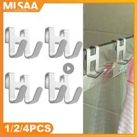 Space Aluminum Metal Self Adhesive Bathroom Towel Rack Punch Free Towel Holder Hanger Rack For Bathroom Bathroom Accessories