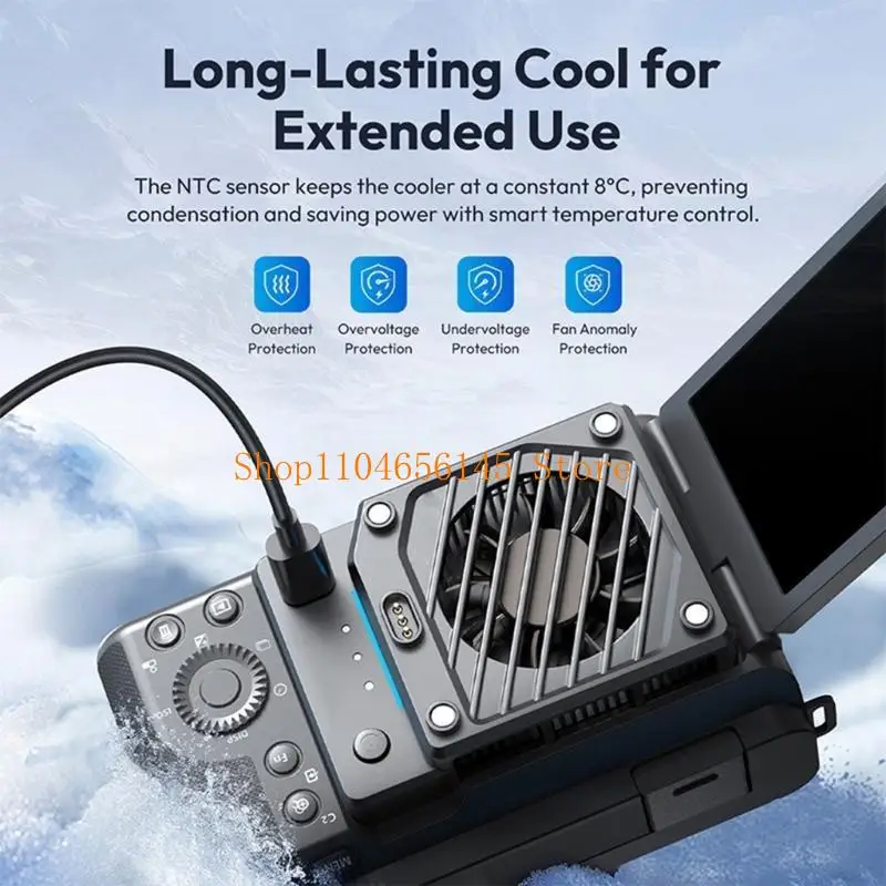 652F Camera Cooling Fan Embedded Semiconductor Camera External Cooling System Temperature Control for A6700 A7M4 A7C A7CII